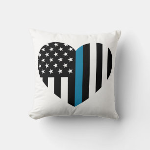 Thin Blue Line American Flag Kissen