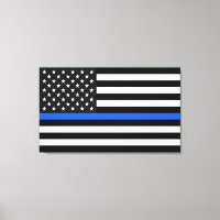 Thin Blue Line American Flag