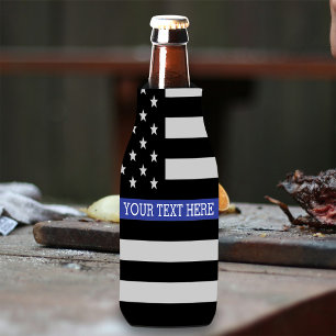 Thin Blue Line - American Flag Personalisiert Cust Flaschenkühler