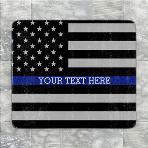 Thin Blue Line - American Flag Personalisiert Cust Schneidebrett