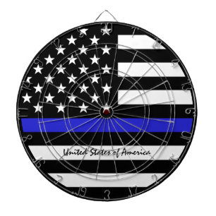Thin Blue Line & American Flag Police / US-Büro Dartscheibe