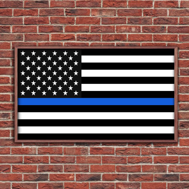 Thin Blue Line American Flag Poster (Von Creator hochgeladen)