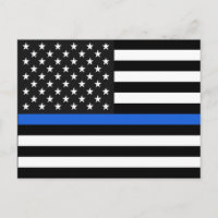 Thin Blue Line American Flag