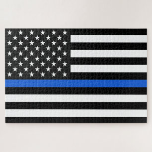 Thin Blue Line American Flag Puzzle