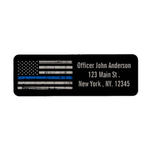Thin Blue Line - American Flag USA Blue - Police