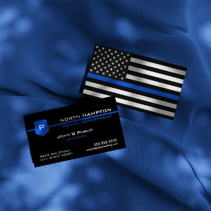 Thin Blue Line American Flag Visitenkarte
