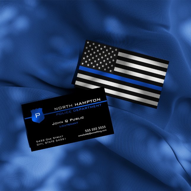 Thin Blue Line American Flag Visitenkarte (Von Creator hochgeladen)