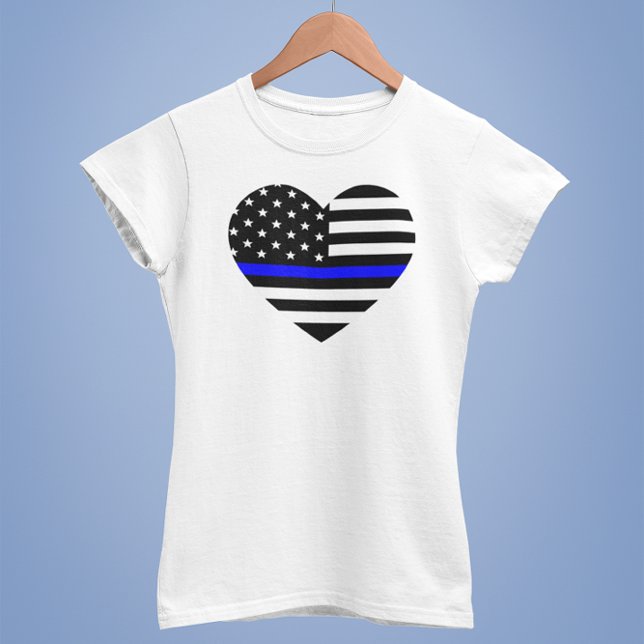 Thin Blue Line American Flag - Women's T - Shirt (Von Creator hochgeladen)