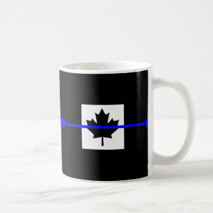 Thin Blue Line auf kanadischer Flagge Tasse