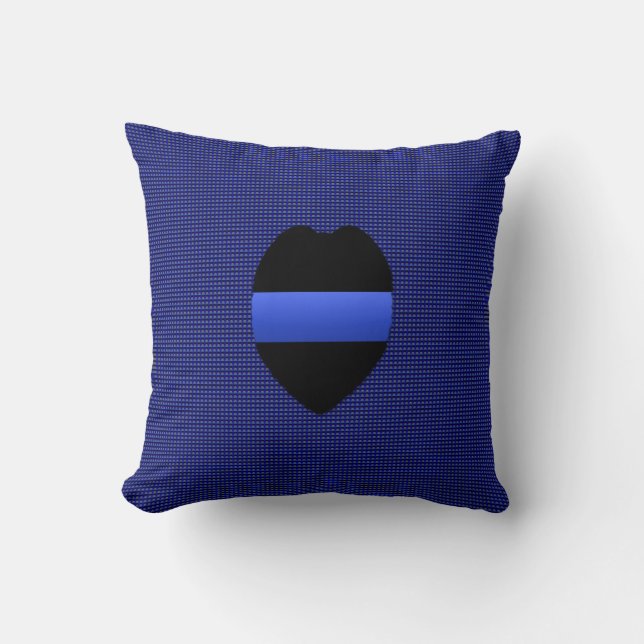 Thin Blue Line - austauschbar Kissen (Vorderseite)