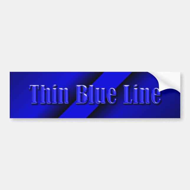 Thin Blue Line Autoaufkleber (Vorne)