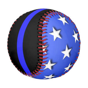 Thin Blue Line Big US Flagge Baseball