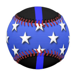 Thin Blue Line Big US Flagge Baseball