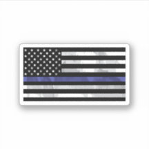 Thin-Blue-Line-Blue-Lives-Matter-Flag-Aufkleber