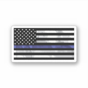 Thin-Blue-Line-Blue-Lives-Matter-Flag-Aufkleber Aufkleber