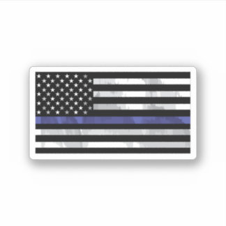 Thin-Blue-Line-Blue-Lives-Matter-Flag-Aufkleber Aufkleber