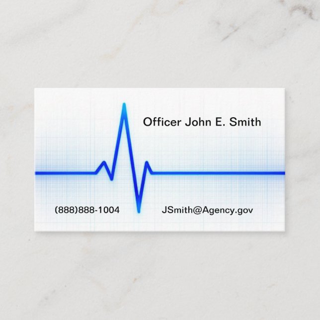 Thin Blue Line Business Card Visitenkarte (Vorderseite)