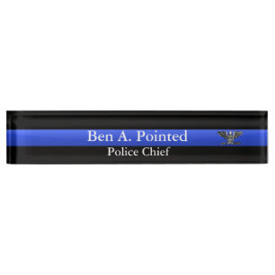 Thin Blue Line - Chief Full Bird Eagle Rank Namensplakette
