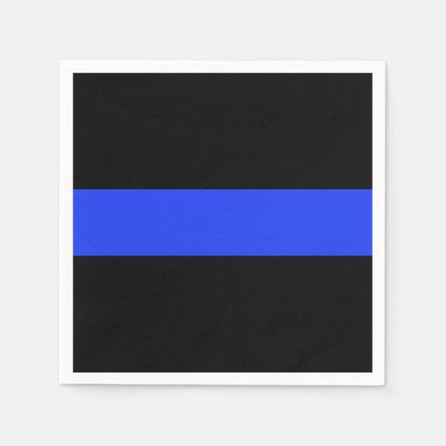Thin Blue Line Cocktail Papier Napkin Serviette (Vorderseite)