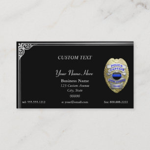 Thin Blue Line Custom Captain Business Card Visitenkarte