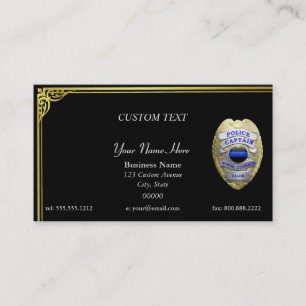 Thin Blue Line Custom Captain Business Card Visitenkarte