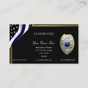 Thin Blue Line Custom Captain Business Card Visitenkarte