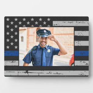 Thin Blue Line Custom Foto PoliceOfficer Fotoplatte