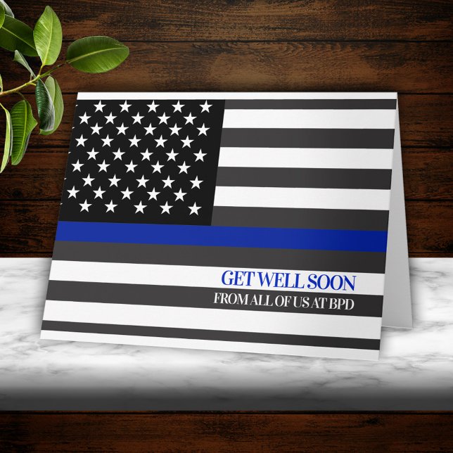 Thin Blue Line Custom Greeting Karte (Von Creator hochgeladen)