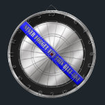 Thin Blue Line Dartscheibe<br><div class="desc">Dieses Design soll die mutigen Männer und Frauen ehren,  die unsere Gemeinschaften schützen. Dieses Symbol für Polizei,  Sheriff und Strafverfolgung ist eine schöne grafische Hommage an diejenigen,  die dienen und diejenigen,  die das ultimative Opfer gemacht haben.</div>