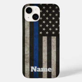 Thin Blue Line-Design-Handyhülle mit amerikanische Case-Mate iPhone 14 Hülle