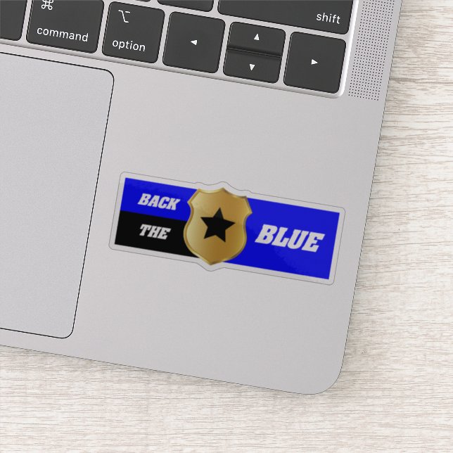 Thin Blue Line, die "Gott segne Polizei" Aufkleber (Detail)