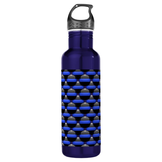Thin Blue Line Edelstahlflasche (Vorderseite)