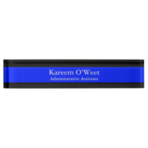 Thin Blue Line - Einfaches Design Name Plate Namensplakette