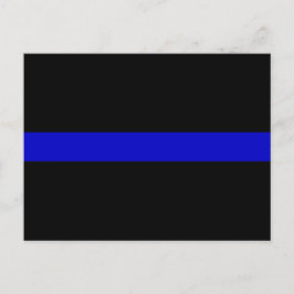 Thin Blue Line - Einhaltung der polizeilichen Rech Postkarte
