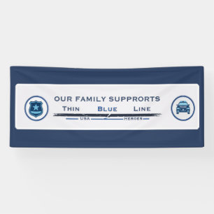 Thin Blue Line Familienbanner Banner