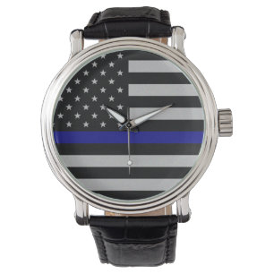 Thin Blue Line Flag Armbanduhr