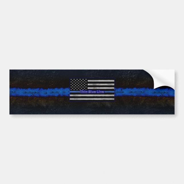 Thin Blue Line Flag Autoaufkleber (Vorne)