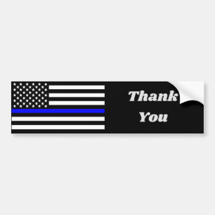 Thin Blue Line Flag Autoaufkleber