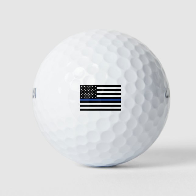 Thin Blue Line Flag Golfball (Vorderseite)