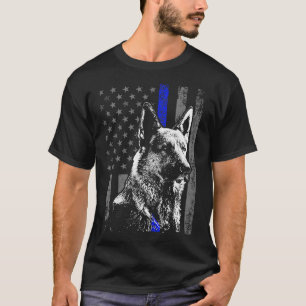 Thin Blue Line Flag K 9 Deutsche Schäferpolizei Hu T-Shirt