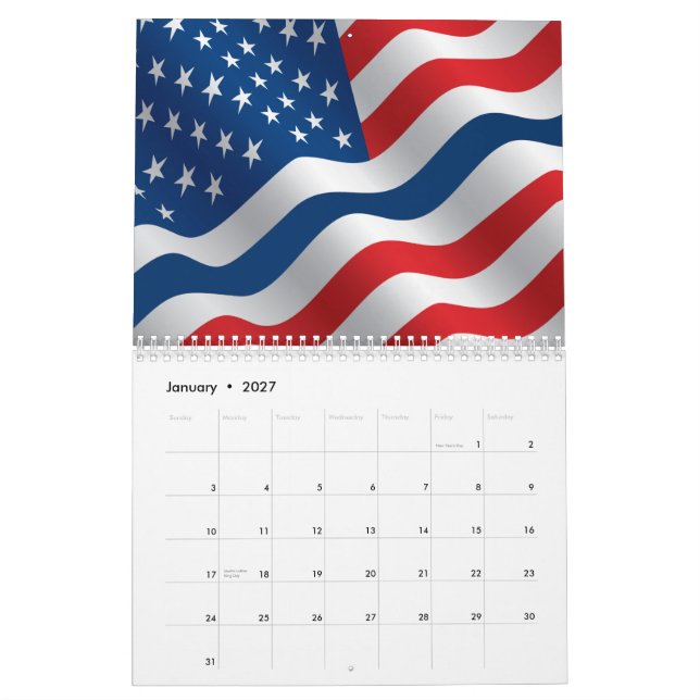 Thin Blue Line Flag Kalender (Jan 2027)