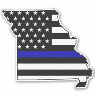 Thin Blue Line Flag Missouri Aufkleber