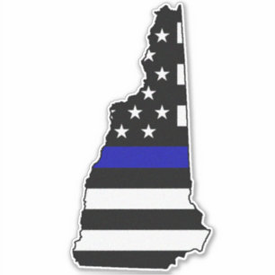 Thin Blue Line Flag New Hampshire Aufkleber