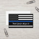 Thin Blue Line Flag Polizeidirektor Vielen Dank Visitenkarte (Vorderseite/Rückseite Beispiel)