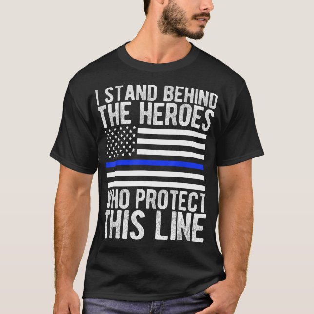Thin Blue Line Flag - Polizeiliche und strafrechtl T-Shirt