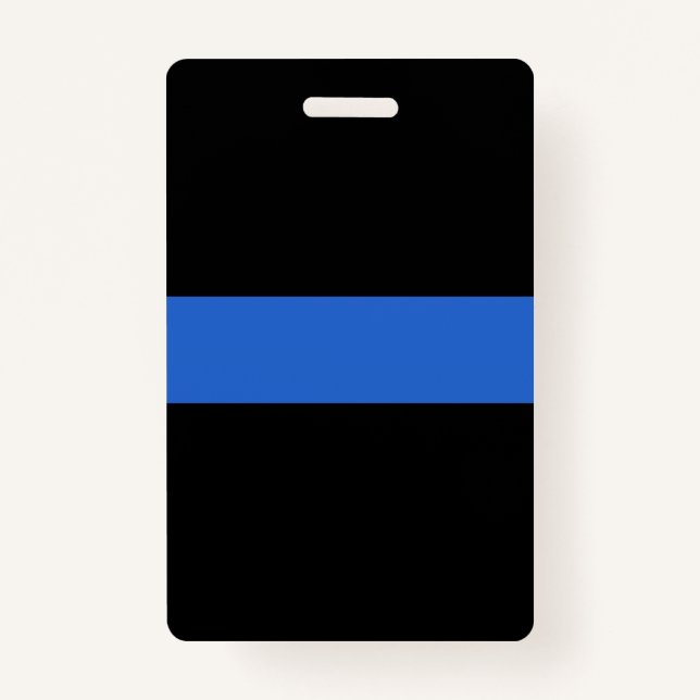 Thin Blue Line Flag Polizeisolidaritätszeichen Ausweis (Rückseite)