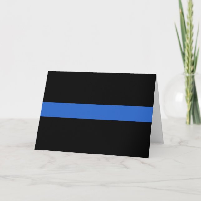 Thin Blue Line Flag Polizeisolidaritätszeichen Karte (Vorderseite)