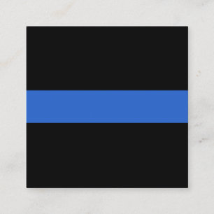 Thin Blue Line Flag Polizeisolidaritätszeichen Quadratische Visitenkarte