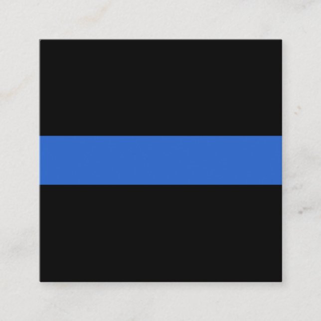 Thin Blue Line Flag Polizeisolidaritätszeichen Quadratische Visitenkarte (Vorderseite)