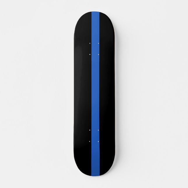 Thin Blue Line Flag Polizeisolidaritätszeichen Skateboard (Vorne)